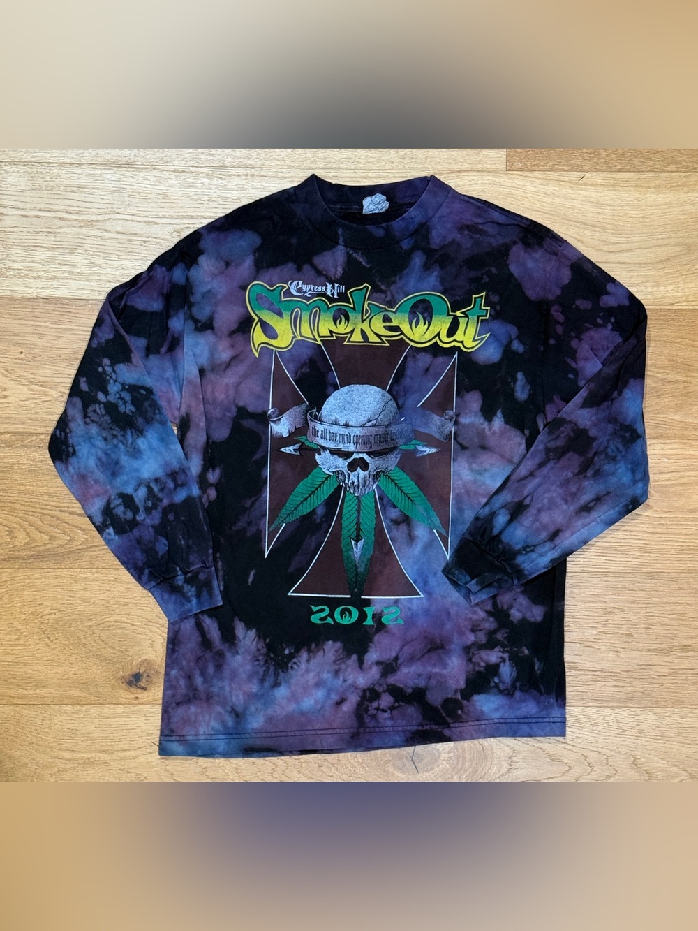 2012 Smoke Out Tour Cypress Hill Sublime Korn Tie Dye Long Sleeve Alstyle Tag M